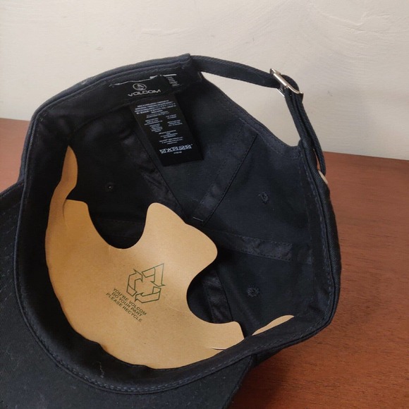 Volcom NEW Men's Hat Baseball Black White Logo Adjustable One Size Fits All. - Picture 8 of 9